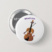 Cute grappig vioolmusical ronde button 5,7 cm (Voorkant /achterkant)