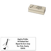 Cute grappig vioolmusical 	rubberstempel (Gestempeld)