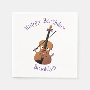 Cute grappig vioolmusical servet