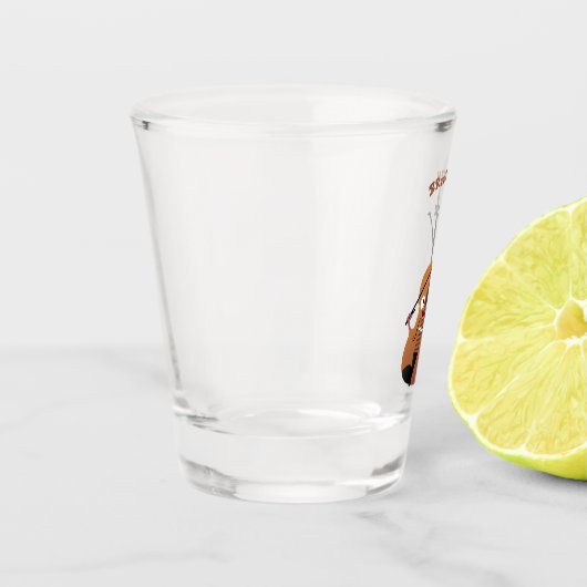 Cute grappig vioolmusical shot glas (Links)