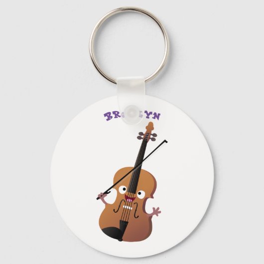 Cute grappig vioolmusical sleutelhanger (Voorkant)