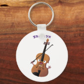 Cute grappig vioolmusical sleutelhanger (Voorkant)