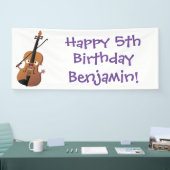 Cute grappig vioolmusical spandoek (Beurs)