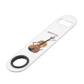 Cute grappig vioolmusical speed flessenopener (Voorkant Gekanteld)