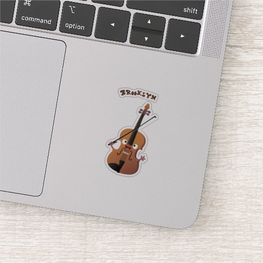 Cute grappig vioolmusical sticker (Detail)