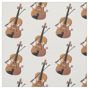 Cute grappig vioolmusical stof