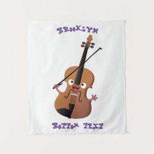 Cute grappig vioolmusical wandkleed