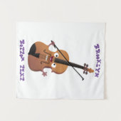 Cute grappig vioolmusical wandkleed (Voorkant (horizontaal))