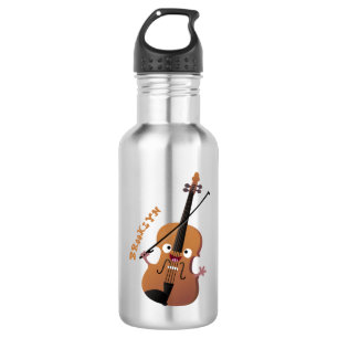 Cute grappig vioolmusical waterfles