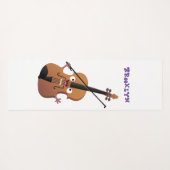 Cute grappig vioolmusical yogamat (Achterkant (horizontaal))