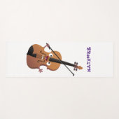 Cute grappig vioolmusical yogamat (Voorkant (horizontaal))
