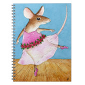 Cute grappige ballerina muis notebook notitieboek (Voorkant)