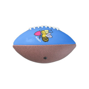 Cute grappige bijen met cartoon illustratie american football