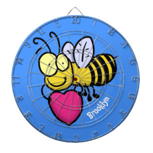 Cute grappige bijen met cartoon illustratie dartbord