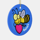 Cute grappige bijen met cartoon illustratie keramisch ornament (Rechts)