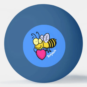Cute grappige bijen met cartoon illustratie pingpongballen