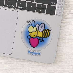 Cute grappige bijen met cartoon illustratie sticker