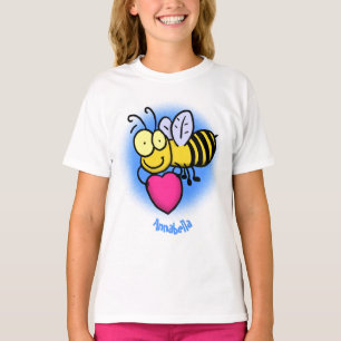 Cute grappige bijen met cartoon illustratie t-shirt