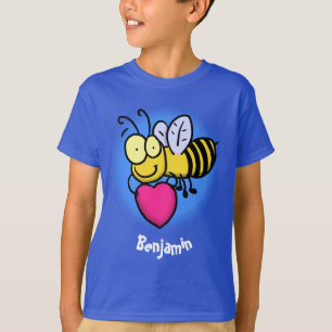 Cute grappige bijen met cartoon illustratie t-shirt