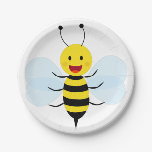 Cute grappige bijen papieren bordje