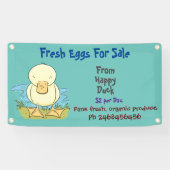 Cute grappige cartoon-eieren van eenden voor verko spandoek (Horizontaal)