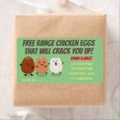 Cute grappige cartoon eikarton etiket (Insitu)