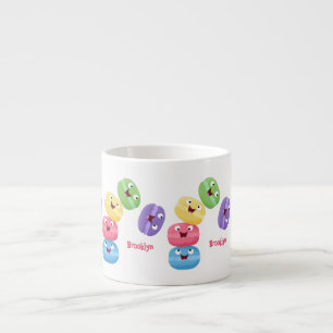 Cute grappige cartoon illustratie espresso kop