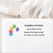 Cute grappige cartoon illustratie etiket (Insitu)