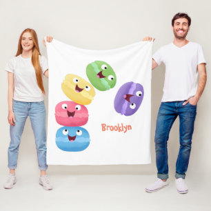 Cute grappige cartoon illustratie fleece deken