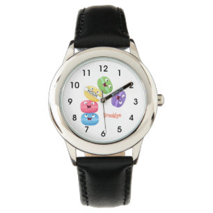 Cute grappige cartoon illustratie horloge
