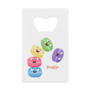 Cute grappige cartoon illustratie kredietkaart flessenopener