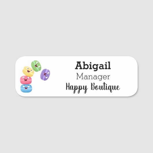 Cute grappige cartoon illustratie naamplaatje (Voorkant)