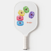 Cute grappige cartoon illustratie pickleball paddle (Achterkant)