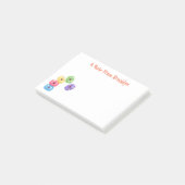 Cute grappige cartoon illustratie post-it® notes (Schuin)