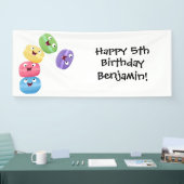 Cute grappige cartoon illustratie spandoek (Beurs)