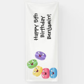 Cute grappige cartoon illustratie spandoek (Verticaal)