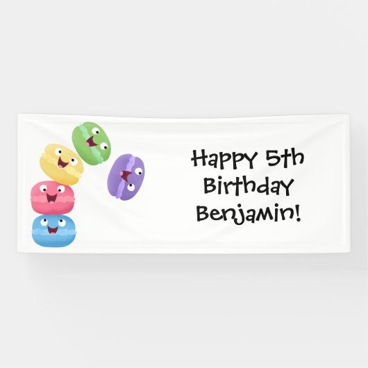 Cute grappige cartoon illustratie spandoek (Horizontaal)