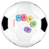 Cute grappige cartoon illustratie voetbal (Gedraaid)