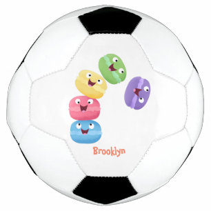 Cute grappige cartoon illustratie voetbal