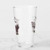 Cute grappige cartoon kookaburra glas (Links)