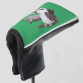 Cute grappige cartoon kookaburra golfheadcover (3/4 voorkant)