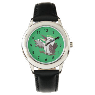 Cute grappige cartoon kookaburra horloge