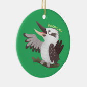 Cute grappige cartoon kookaburra keramisch ornament (Rechts)