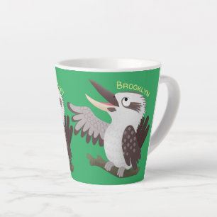 Cute grappige cartoon kookaburra latte mok