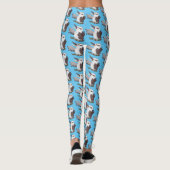 Cute grappige cartoon kookaburra leggings (Achterkant)