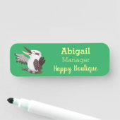 Cute grappige cartoon kookaburra naamplaatje (In situ)