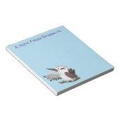 Cute grappige cartoon kookaburra notitieblok (Schuin)