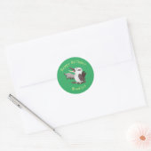 Cute grappige cartoon kookaburra ronde sticker (Envelop)