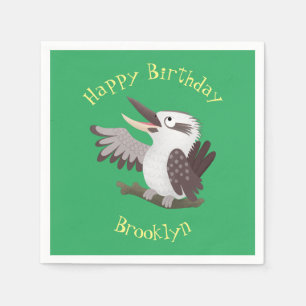 Cute grappige cartoon kookaburra servet
