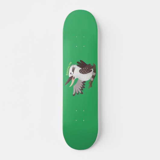 Cute grappige cartoon kookaburra skateboard (Voorkant)